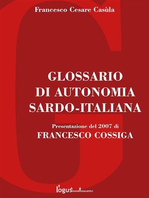 cover image of Glossario di autonomia Sardo-Italiana